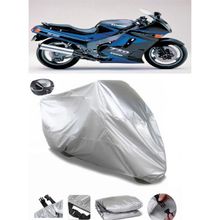 Coverplus Kawasaki ZZR 1100 Gri Arka Çanta Uyumlu Su Geçirmez Motosiklet Brandası