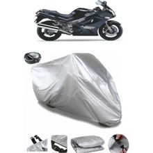 Coverplus Kawasaki ZZR 1200 Arka Çanta Uyumlu Su Geçirmez Gri Motosiklet Branda