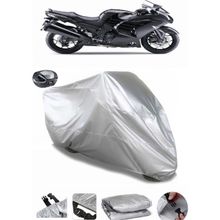 Coverplus Kawasaki ZZR 1400 ABS Arka Çanta Uyumlu Su Geçirmez Gri Motosiklet Branda