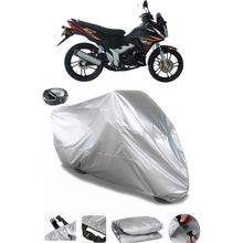 Coverplus Kral Motor Hilal Gri Arka Çanta Uyumlu Su Geçirmez Motosiklet Brandası