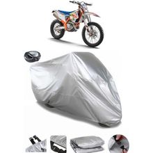 Coverplus KTM 350 EXC-F Gri Arka Çanta Uyumlu Su Geçirmez Motosiklet Brandası