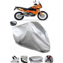 Coverplus KTM 950 Adventure Gri Arka Çanta Uyumlu Su Geçirmez Motosiklet Brandası