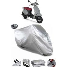 Coverplus Kuba Bluebird Gri Arka Çanta Uyumlu Su Geçirmez Motosiklet Brandası
