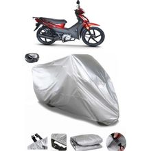 Coverplus Kuba Rainbow Gri Arka Çanta Uyumlu Su Geçirmez Motosiklet Brandası