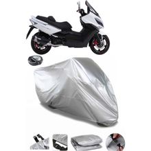Coverplus Kymco Xciting 500 Gri Arka Çanta Uyumlu Su Geçirmez Motosiklet Brandası