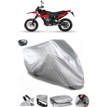 Coverplus Malaguti XSM 125 Gri Arka Çanta Uyumlu Su Geçirmez Motosiklet Brandası