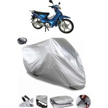 Coverplus Mondial 100 KM Gri Arka Çanta Uyumlu Su Geçirmez Motosiklet Brandası