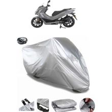 Coverplus Mondial 125 Strada Gri Arka Çanta Uyumlu Su Geçirmez Motosiklet Brandası