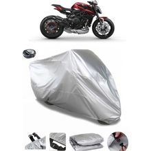 Coverplus MV Agusta Brutale 800 Gri Arka Çanta Uyumlu Su Geçirmez Motosiklet Brandası