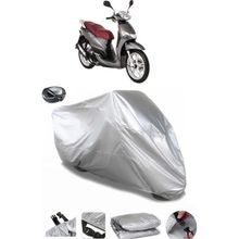 Coverplus Peugeot Tweet 151 Gri Arka Çanta Uyumlu Su Geçirmez Motosiklet Brandası