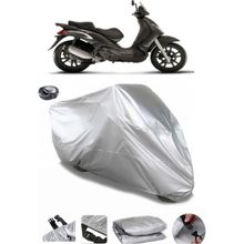 Coverplus Piaggio Beverly 250 Gri Arka Çanta Uyumlu Su Geçirmez Motosiklet Brandası