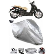 Coverplus Piaggio Beverly 500 Gri Arka Çanta Uyumlu Su Geçirmez Motosiklet Brandası