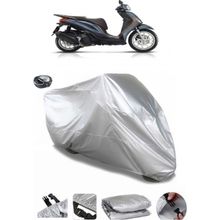 Coverplus Piaggio Liberty 200 Gri Arka Çanta Uyumlu Su Geçirmez Motosiklet Brandası