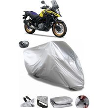 Coverplus Suzuki V-Strom DL650 Gri Arka Çanta Uyumlu Su Geçirmez Motosiklet Brandası