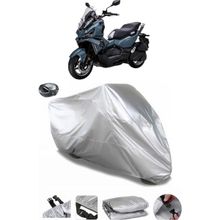 Coverplus SYM ADX 125 Gri Arka Çanta Uyumlu Su Geçirmez Motosiklet Brandası