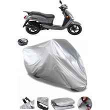 Coverplus SYM Fiddle II 50 Gri Arka Çanta Uyumlu Su Geçirmez Motosiklet Brandası