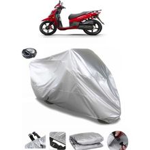 Coverplus Sym HD Evo 200 Arka Çanta Uyumlu Su Geçirmez Motosiklet Brandası - Gri