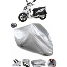 Coverplus Sym Symphony SR 125 Arka Çanta Uyumlu Su Geçirmez Gri Motosiklet Brandası