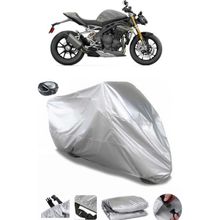 Coverplus Triumph Speed Triple 1200 RS Arka Çanta Uyumlu Su Geçirmez Gri Motosiklet Brandası