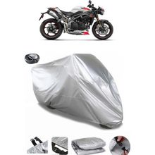 Coverplus Triumph Speed Triple R Arka Çanta Uyumlu Su Geçirmez Gri Motosiklet Brandası
