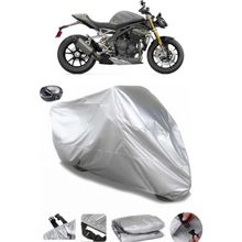 Coverplus Triumph Speed Triple RS Arka Çanta Uyumlu Su Geçirmez Gri Motosiklet Brandası