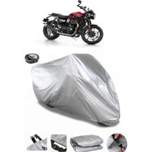 Coverplus Triumph Speed Twin Arka Çanta Uyumlu Su Geçirmez Gri Motosiklet Brandası