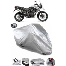Coverplus Triumph Tiger 800 XCX Arka Çanta Uyumlu Su Geçirmez Gri Motosiklet Brandası