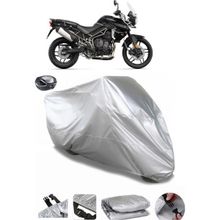 Coverplus Triumph Tiger 800 XR Arka Çanta Uyumlu Su Geçirmez Gri Motosiklet Brandası