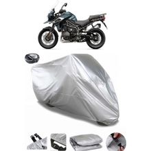 Coverplus Triumph Tiger Explorer XCA Arka Çanta Uyumlu Su Geçirmez Gri Motosiklet Brandası