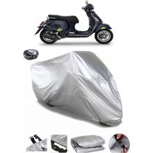 Coverplus Vespa GTS 125 Supertech Arka Çanta Uyumlu Su Geçirmez Gri Motosiklet Brandası