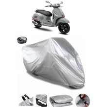Coverplus Vespa GTS 300 Super Sport S Arka Çanta Uyumlu Su Geçirmez Gri Motosiklet Brandası