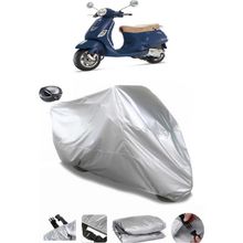Coverplus Vespa LX 150 IE Arka Çanta Uyumlu Su Geçirmez Gri Motosiklet Brandası