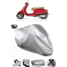 Coverplus Vespa Primavera 150 Arka Çanta Uyumlu Su Geçirmez Gri Motosiklet Brandası