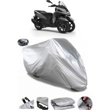 Coverplus Yamaha Tricity 155 Arka Çanta Uyumlu Su Geçirmez Gri Motosiklet Brandası
