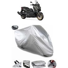 Coverplus Yamaha X-Max 400 Iron Max Arka Çanta Uyumlu Su Geçirmez Gri Motosiklet Brandası