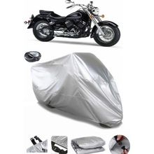 Coverplus Yamaha XVS 650 A Arka Çanta Uyumlu Su Geçirmez Gri Motosiklet Brandası