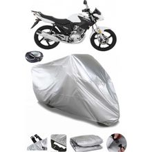 Coverplus Yamaha YBR 125 ESD Arka Çanta Uyumlu Su Geçirmez Gri Motosiklet Brandası