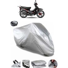 Coverplus Yuki YK100-7 Paşa Arka Çanta Uyumlu Su Geçirmez Gri Motosiklet Brandası