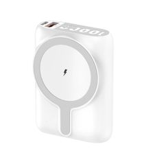 Coverzone 10000mAh Magsafe ile Uyumlu Kablosuz Powerbank 22.5W Hızlı Şarj 15W Wireless Strong Magnet PD QC Destekli Type-C USB Çıkışlı Ultra İnce Taşınabilir Harici Batarya | J31 BEYAZ (Beyaz)