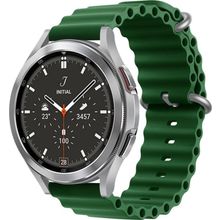 CoverZone Amazfit GTR 42 mm Quintessential Kabartmalı Metal Tokalı Koyu Yeşil Kordon