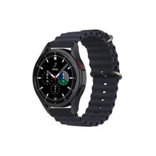 CoverZone Amazfit GTS 42 mm Quintessential Kabartmalı Metal Tokalı Midnight Kordon
