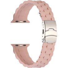 CoverZone Apple Watch 3 38-40 mm Metal Toka Delikli Ayarlanabilir Panoply Silikon Pembe Kordon
