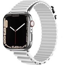 CoverZone Apple Watch 3 42-44 mm Parçalı Çizgili Tasarım Denouement Beyaz Kordon