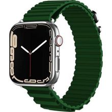 CoverZone Apple Watch 3 42-44 mm Parçalı Çizgili Tasarım Denouement Koyu Yeşil Kordon