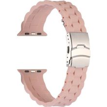 CoverZone Apple Watch 3 42-44 mm Uyumlu Metal Toka Delikli Panoply Silikon Kayış Kordon