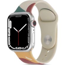 CoverZone Apple Watch 3 Green Mango 42 mm ile Uyumlu Foden Renkli Desenli Kordon