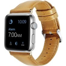 CoverZone Apple Watch 38 mm Açık Kahve Deri Kordon