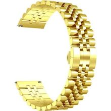 CoverZone Apple Watch 38 mm Gold Parlak Metal Klipsli Kordon