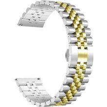 CoverZone Apple Watch 38 mm Gümüş Gold Parlak Metal Klipsli Kordon