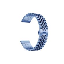 CoverZone Apple Watch 38 mm Lacivert Parlak Metal Klipsli Kordon